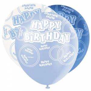 Balão Látex Happy Birthday Azul