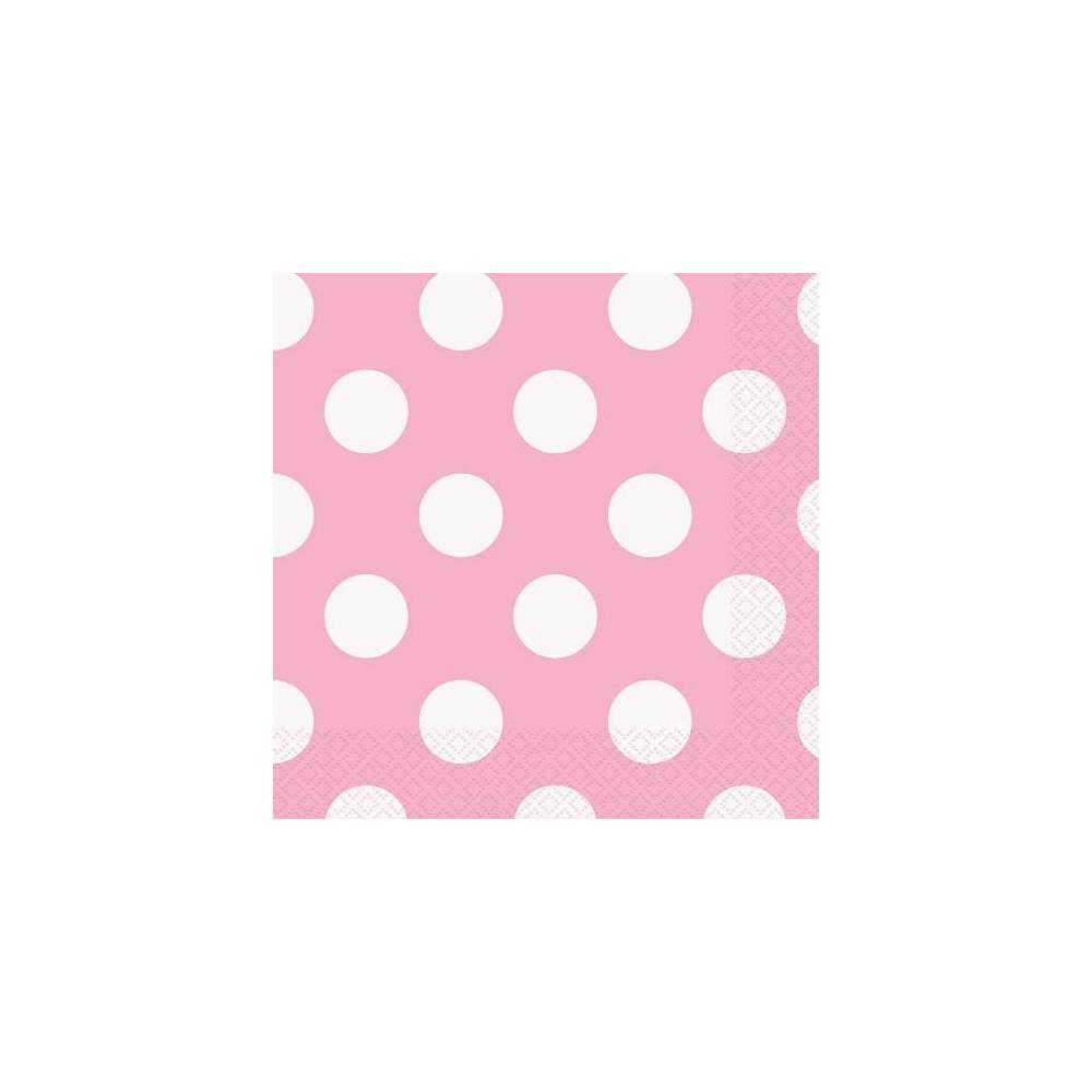 Rosa Pastel Guardanapos c/Bolinhas