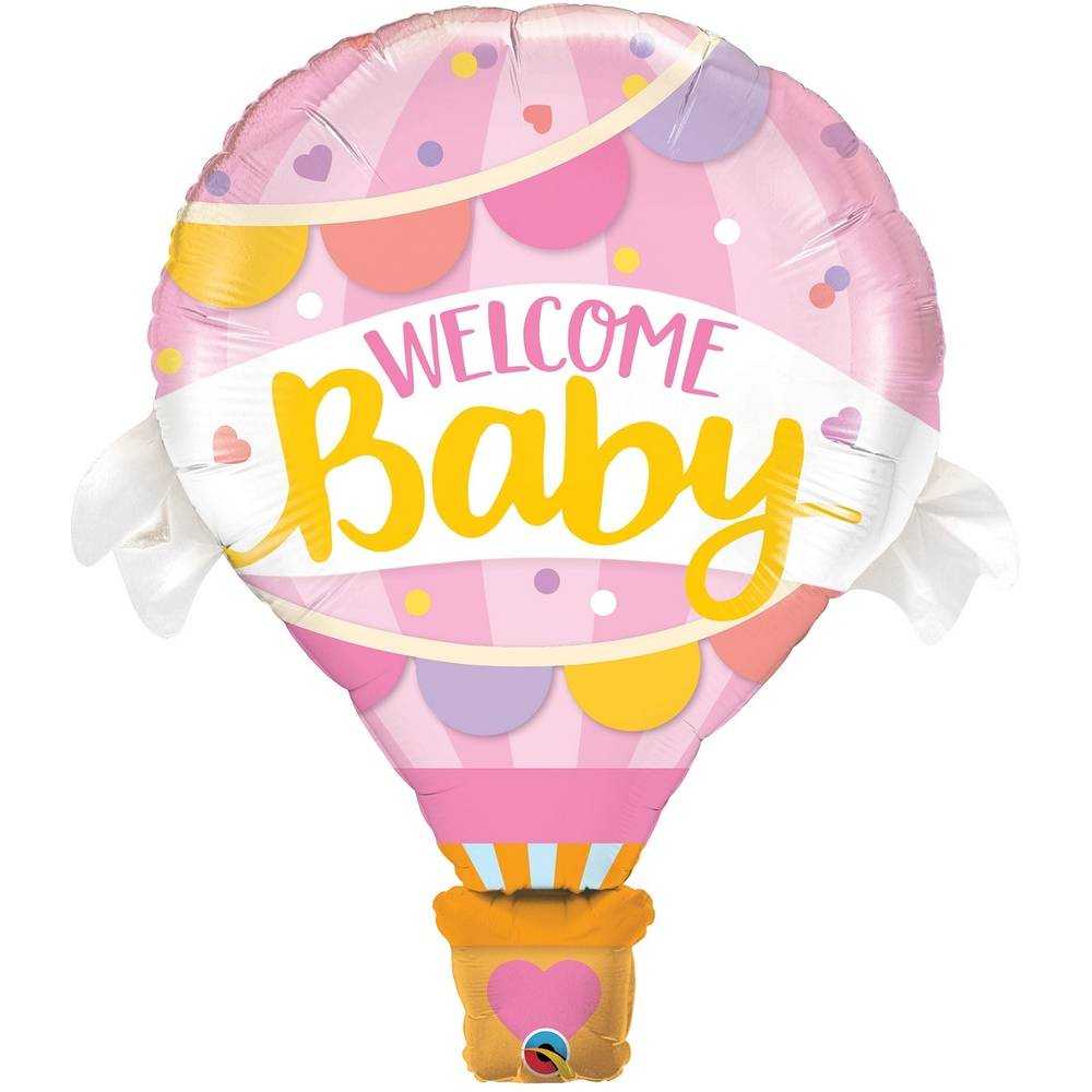 Welcome Baby Menina Balão Forma