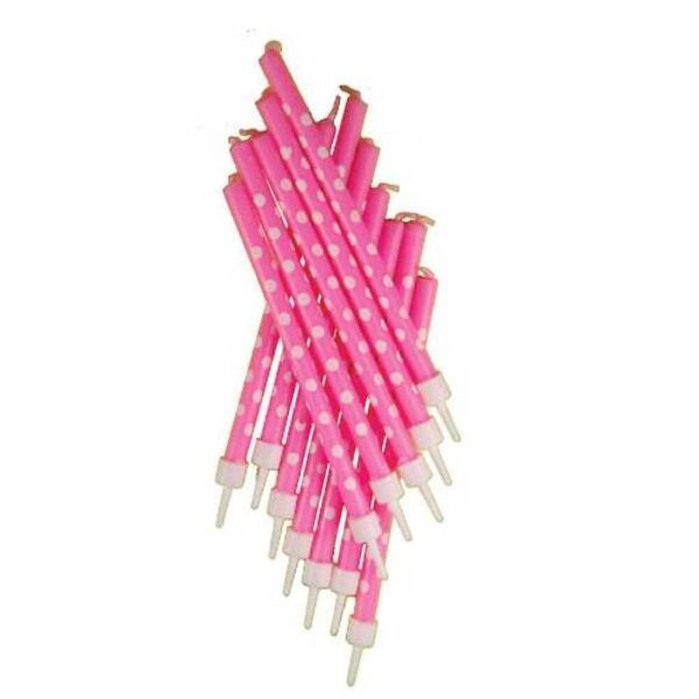 Velas c/Bolinhas Rosa