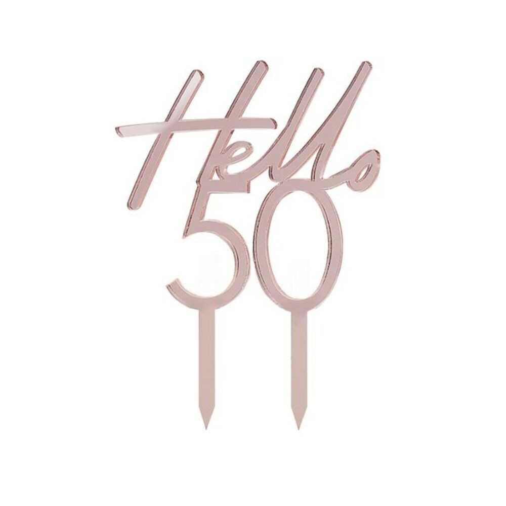 Topo de Bolo Hello 50