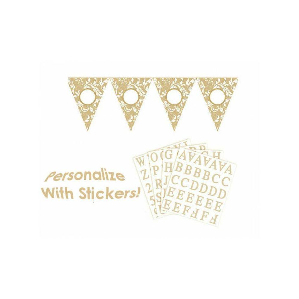Bandeirinhas Personalizável Dourado