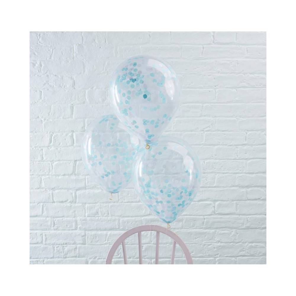 Balões Confettis Azuis