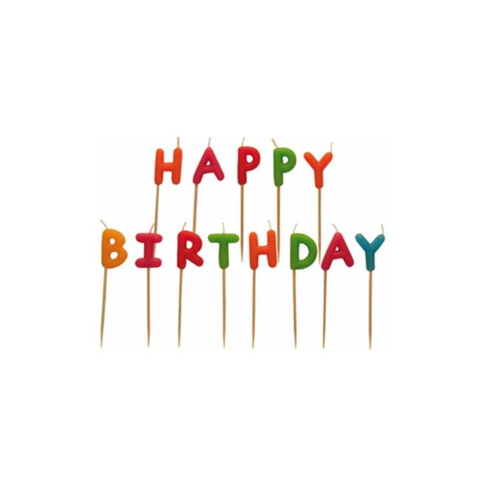 Velas Happy Birthday Colorido