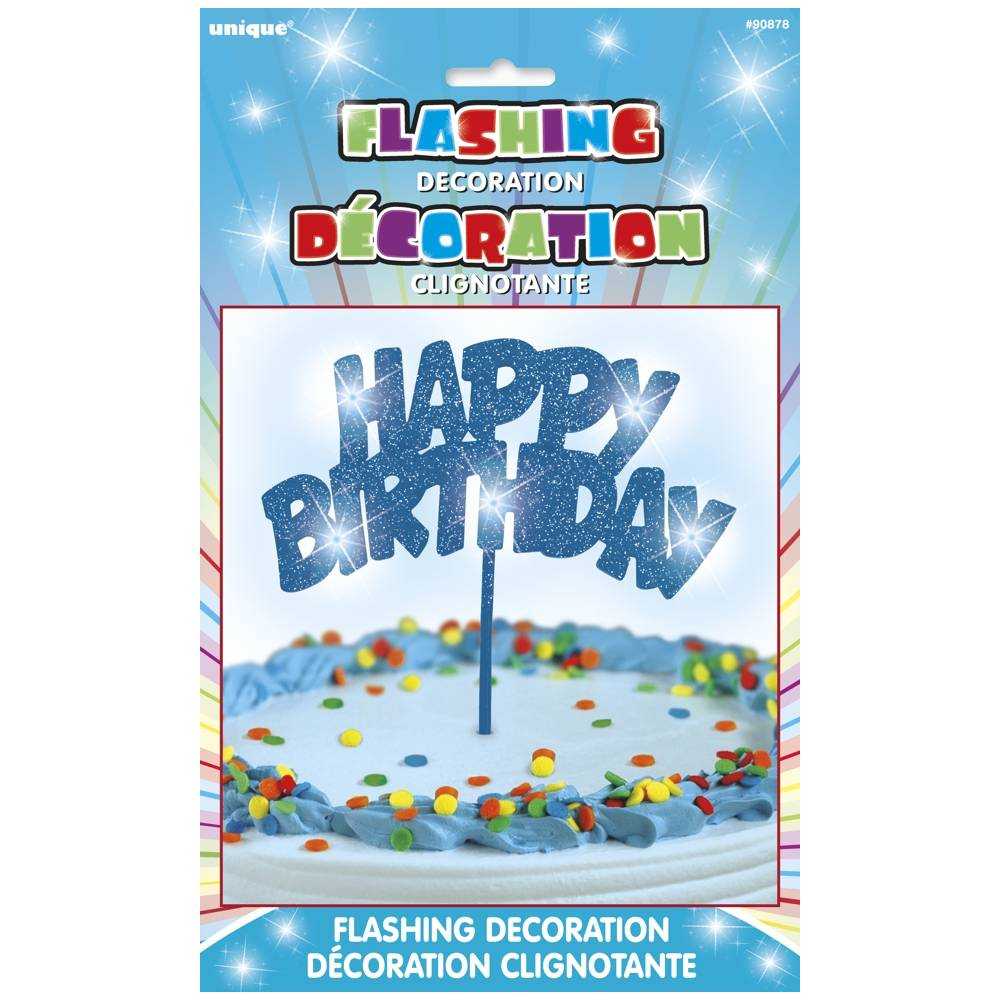 Topo Bolo Azul Luminoso