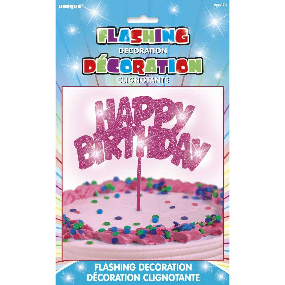 Topo Bolo Rosa Luminoso